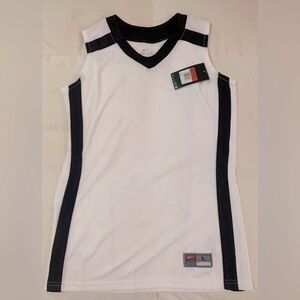 NWT [Nike] Dri-Fit Basketball Performance Jersey White & Black Youth Size Large